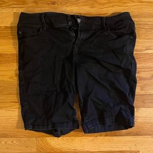 Black torrid jean Bermuda length shorts